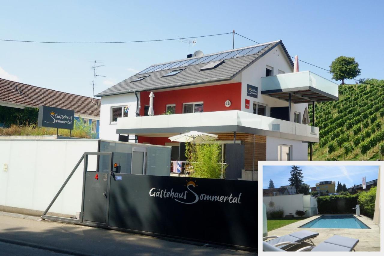 Gaestehaus Sommertal Mit Pool Im Garten, Eigener Parkplatz, 800M Zum Bodensee, 300M Zur Altstadt Мерсбург Екстер'єр фото